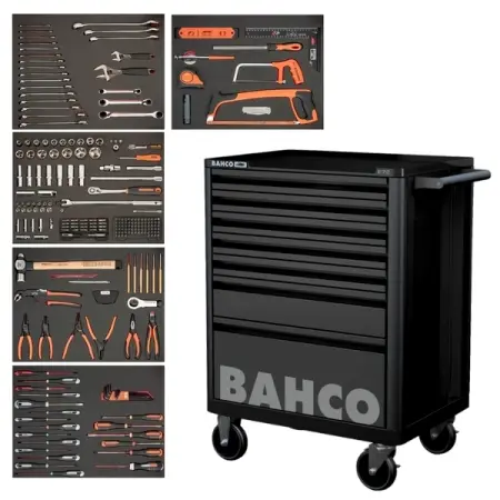 BAHCO 1472K7BKFF12SD Набор инструментов в черной тележке, 247 предметов