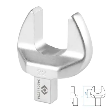 Насадка рожковая серии FIT, 22 мм, 9x12 мм KING TONY 34501122M