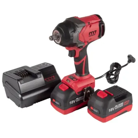 Гайковерт аккумуляторный ударный 1/2", 1600 Нм, 18 В, комплект, MIGHTY SEVEN DW-406A