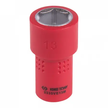 KING TONY 2335VE13M Головка торцевая диэлектрическая шестигранная 1/4”, 13 мм