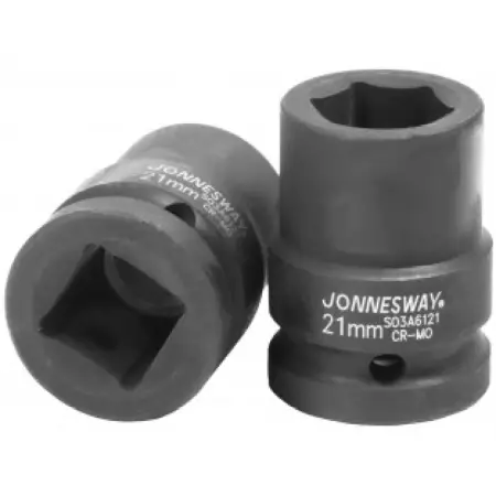 Головка торцевая ударная 6-гранная 3/4"DR, 21 мм, Jonnesway, S03A6121