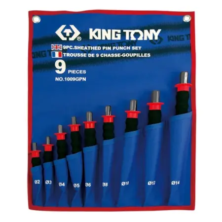 KING TONY 1009GPN Набор выколоток с протектором, 9 предметов