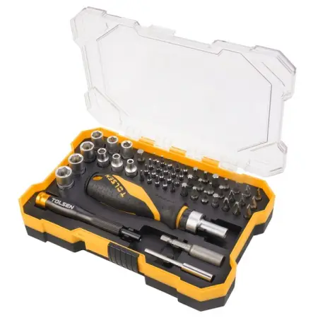 Набор вставок (бит) PH, PZ, Hex, Torx, SL, 56 предметов, TOLSEN TT20187