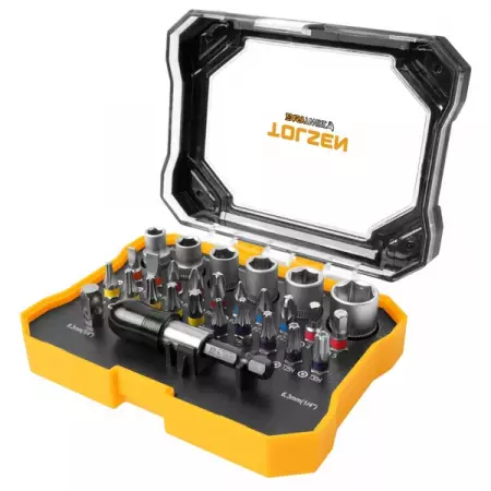 Набор вставок (бит) 1/4", SL, PH, PZ, Hex, Torx, TorxTR, 28 предметов, TOLSEN TT20376