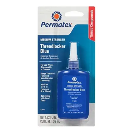 Фиксатор резьбовых соединений средней фиксации синий, 36 мл, Permatex Medium Strength Threadlocker Blue