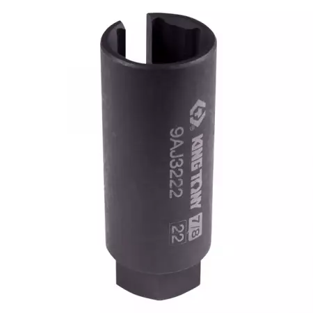 KING TONY 9AJ3222 Головка для кислородных датчиков 3/8", 22 мм, разрезная, глубокая