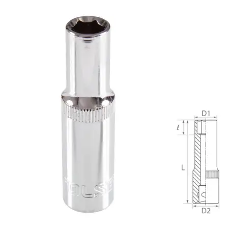 Головка торцевая глубокая шестигранная 3/8", 11 мм TOLSEN TT16361