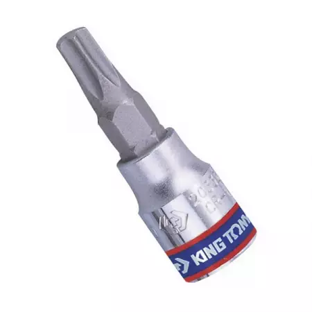 KING TONY 203725 Торцевая насадка (бита) 1/4 дюйма, TORX, Т25, L=37 мм, с отверстием