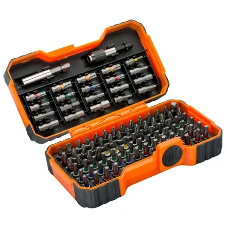 BAHCO 59/S100BC Набор вставок (бит) 1/4 дюйма SL, PH, PZ, HEX, RB, TORX, TORX с отверстием, 100 предметов