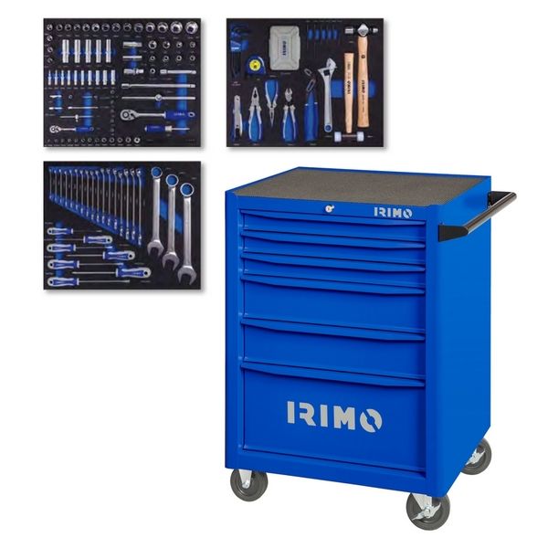  инструментов в синей тележке, 206 предметов, IRIMO 9066K6FF100 .