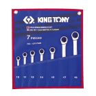 Набор ключей комбинированных трещоточных 08-19 мм чехол из теторона 7 предметов King Tony 12107MRN01