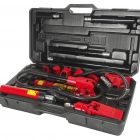 Набор инструментов для кузовных работ гидравлический, усилие 4т, 17 предметов в кейсе JTC-HD204