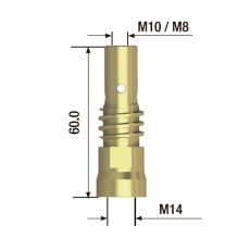 Адаптер контактного наконечника M10x60 мм (5 шт) FUBAG FB.TA.M10.60