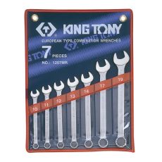 Набор ключей комбинированных 10-19 мм 7 предметов King Tony 1207MR