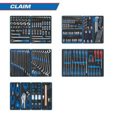 Набор инструментов "CLAIM" для тележки, 13 ложементов, 286 предметов King Tony 934-286MRVD