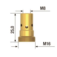 Адаптер контактного наконечника M8x25 мм (5 шт) FUBAG FB.TA.M8.25