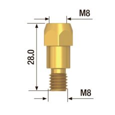 Адаптер контактного наконечника M8x28 мм (5 шт) FUBAG FB.TA.M8.28
