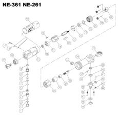Ремкомплект для пневматической трещотки NE-361, лопасти ротора, 5 шт MIGHTY SEVEN NE-361T20