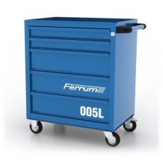 Тележка инструментальная серии “L” с 5 ящиками, синяя, Ferrum 02.005L-5015