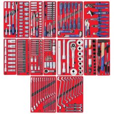 Набор инструментов "ПРОФИ" для тележки, 14 ложементов, 299 предметов, МАСТАК 5-00299