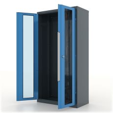 Шкаф инструментальный Premium, серо-синий, двери со стеклом, Ferrum 13.9002-7016/5015