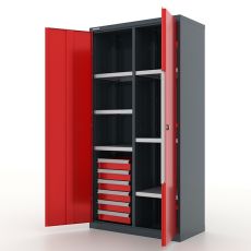 Шкаф инструментальный Premium, серо-красный, Ferrum 13.2661-7016/3000