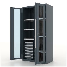 Шкаф инструментальный Premium, серый, двери со стеклом, Ferrum 13.2662-7016