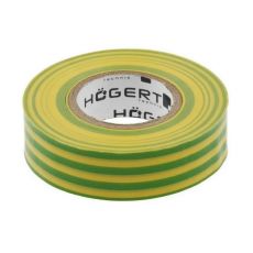 Изоляционная лента 19мм x 20м, желто-зеленая, HOEGERT HT1P286