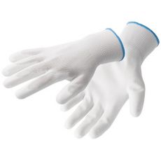 Перчатки рабочие защитные, полиэстер, полиуретан, белые, размер 10, HOEGERT Nagold HT5K225
