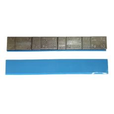 Самоклеющиеся стальные грузики 60 г (4х5г/4x10г) на синей ленте с кромкой (50 шт) Clipper 0097Fe
