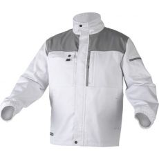 Рабочая куртка белая HOEGERT Salm, размер S, HT5K361-S