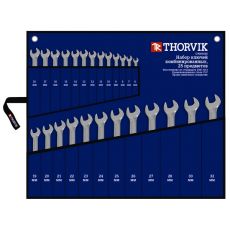 Набор ключей гаечных комбинированных в сумке, 6-32 мм, 25 предметов, Thorvik CWS0025