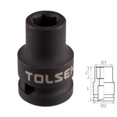 Головка торцевая ударная шестигранная 1/2", 8 мм, TOLSEN TT18208