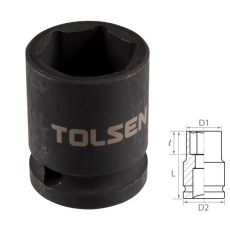 Головка торцевая ударная шестигранная 1/2", 21 мм, TOLSEN TT18221
