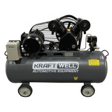 Компрессор поршневой 420 л/мин, 10 бар, 100 л, 220В KraftWell KRW-AC420-100L/220
