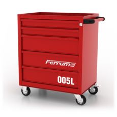 Тележка инструментальная серии “L” с 5 ящиками, красная, Ferrum 02.005L-3000