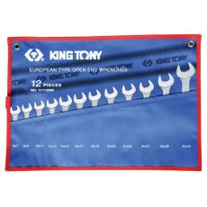 KING TONY 1112MRN Набор ключей рожковых 6-32 мм чехол из теторона 12 предметов