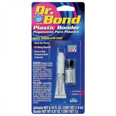 Супер клей для пластика, двухкомпонентный, 2 г + 2,9 мл, Permatex Dr. Bond Plastic Bonder