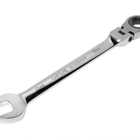 Ключ комбинированный 17х17мм трещоточный шарнирный JTC