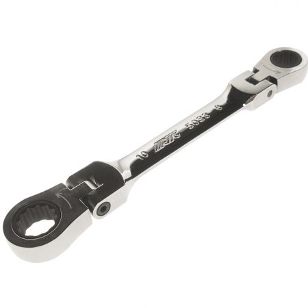 Ключ накидной 8х10мм трещоточный шарнирный L=125мм JTC-5033