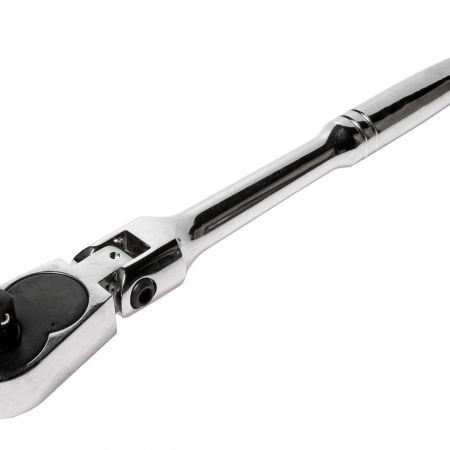 Ключ трещотка 1/2" 45 зубьев шарнирный 280мм с фиксацией, металлическая рукоятка JTC