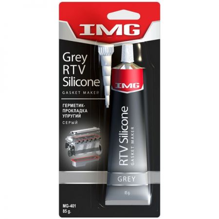 Герметик для прокладок упругий,  85 г, серый, IMG Grey RTV Silicone Gasket Maker
