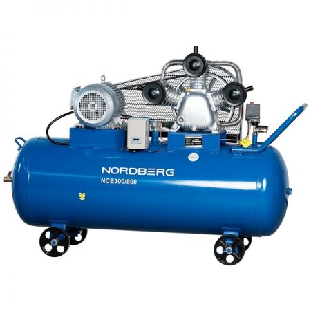 Nordberg NCE300/800 Компрессор поршневой ременной 380В, ресивер 300л, 800л/мин