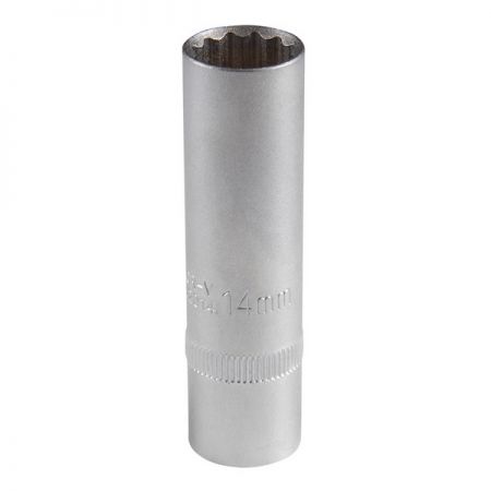 Головка свечная двенадцатигранная 1/2", 14 мм, резиновый фиксатор, AFFIX AF00242014