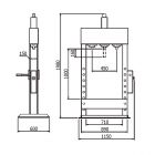 Пресс гидравлический с ручным приводом, 30 тонн, WERTHER-OMA PR30/PM(656B)