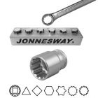 Набор ключей гаечных комбинированных Super Tech в кейсе, 8-19 мм, 8 предметов, Jonnesway W84108S