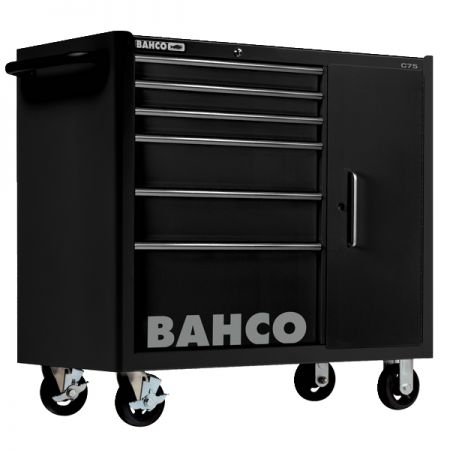 BAHCO 1475KXL6CBLACK Тележка инструментальная 40 дюймов, 6 ящиков, боковой шкаф