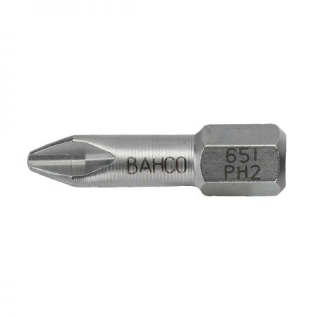 BAHCO 65I/PH3-2P Набор торсионных вставок (бит) из нержавеющей стали 1/4 дюйма Phillips PH3, L=25 мм, 2 шт