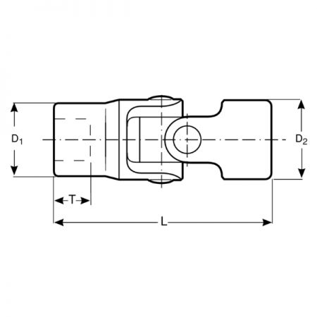 Головка торцевая с шарниром, 1/4 дюйма, 8 мм, двенадцатигранная BAHCO A6710DM-8