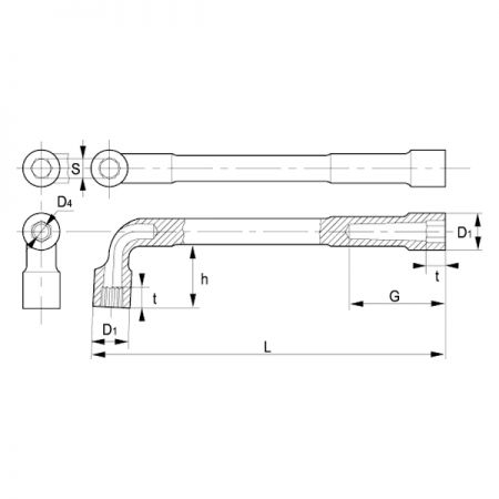 Ключ торцевой Г-образный 6 мм IRIMO 51-06-1